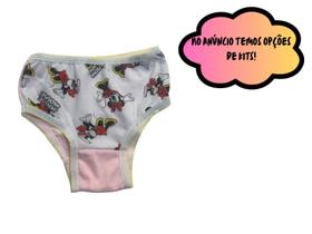Kit 20 Calcinha Infantil de Algodão com Forro ESTAMPAS ALEATÓRIAS Kit 20 Calcinha Infantil de Algodão com Forro ESTAMPAS ALEATÓRIAS