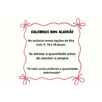 Kit 20 Calcinha Infantil de Algodão com Forro ESTAMPAS ALEATÓRIAS