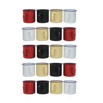 Kit 20 caneca esmaltada 240 ml xícara café chá retrô - Rio Tijucas