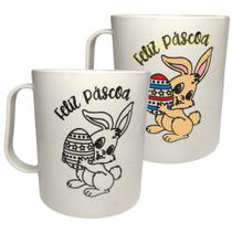 Kit 20 Caneca Páscoa Coelho Colorir Pintar Infantil Magica