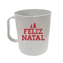 Kit 20 Canecas Brancas 400ML FELIZ NATAL EM VERMELHO PLÁSTICO Kit 20 Canecas Brancas 400ML FELIZ NATAL EM VERMELHO PLÁSTICO