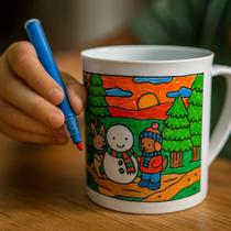 Kit 20 Canecas Criativas Bob e Seus Amigos Natal na Neve Desenho FRENTE E VERSO