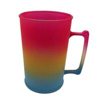 KIT 20 Canecas de Chopp 400ml Acrílico Degrade Summer Lisa Sem Gravar