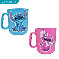 Kit 20 Canecas de plásticos Stitch e Angel para festas lembrancinhas