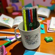 Kit 20 canecas para colorir do urso em cartas de amor plastico resistente Kit 20 canecas para colorir do urso em cartas de amor plastico resistente