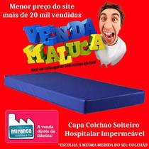 Kit 20 Capas Impermeável Para Colchão Solteiro Hospitalar Azul