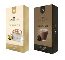 kit 20 Cápsula de Chocolate Cappuccino Nespresso Café Italle