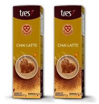 Kit 20 Cápsulas CHAI LATTE 3 Três Corações, receita indiana a base de leite e chá preto Kit 20 Cápsulas CHAI LATTE 3 Três Corações, receita indiana a base de leite e chá preto