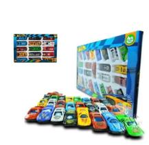 Kit 20 Carrinhos de Brinquedo Miniatura Roda Livre Infantil