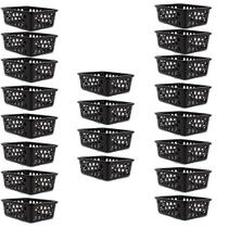 Kit 20 Cestos Organizador Pequeno 16x12x6Cm Preto Kit 20 Cestos Organizador Pequeno 16x12x6Cm Preto