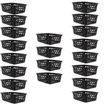 Kit 20 Cestos Organizador Pequeno 16X12X6Cm Preto Kit 20 Cestos Organizador Pequeno 16X12X6Cm Preto