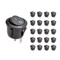 Kit 20 Chave-gangorra ON-OFF KDC1/106 Preta s/ led 2 pinos Kit 20 Chave-gangorra ON-OFF KDC1/106 Preta s/ led 2 pinos