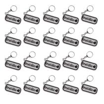 Kit 20 Chaveiro Gratidão Com Coração Leve A Positividade