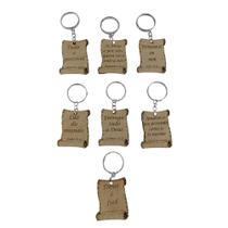 Kit 20 Chaveiros MDF Versículos sortidos Bíblia