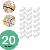 Kit 20 Clips Organizador De Cabo Fios Versátil Fixação Forte e Segura Adesivo Parede Mesa