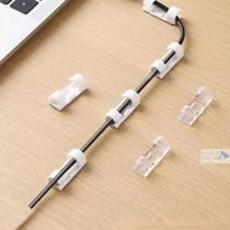 Kit 20 Clips Organizador De Cabo Fios Versátil Fixação Forte e Segura Adesivo Parede Mesa