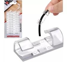 Kit 20 Clips Organizador Fixador Adesivo De Cabo Fios Parede Kit 20 Clips Organizador Fixador Adesivo De Cabo Fios Parede