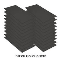 Kit 20 Colchonete Slim 95x59cm Solteiro Para Ginástica Academia Escola material sintético Chumbo - Ahazzo Móveis