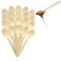 Kit 20 Colher Madeira Descartável para Festas Sobremesas Kit 20 Colher Madeira Descartável para Festas Sobremesas