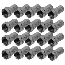 Kit 20 conector coaxial rg06 rosca - IMPORTADA Kit 20 conector coaxial rg06 rosca - IMPORTADA