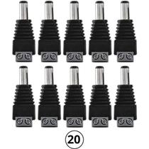 Kit 20 Conector Plug Adaptador P4 Macho Conex1000 Intelbras Cftv Cameras Vigilancia