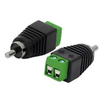 Kit 20 Conector Rca Macho Com Borne Para Cftv Audio Video Kit 20 Conector Rca Macho Com Borne Para Cftv Audio Video