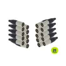 Kit 20 Conectores Cannon Macho Santo Angelo Xlr Sa2x Preto Kit 20 Conectores Cannon Macho Santo Angelo Xlr Sa2x Preto