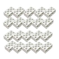 Kit 20 Conectores De Porcelana Cerâmica Chuveiro Tripolar10mm