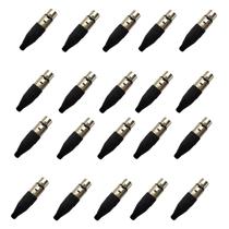 Kit 20 Conectores XLR Fêmea Linha PLG SA2X - SANTO ANGELO