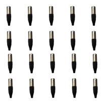 Kit 20 Conectores XLR Macho Linha PLG SA2X - SANTO ANGELO