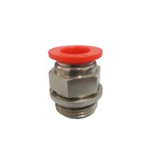 Kit 20 Conexão Reta Pneumática Macho Rosca 1/4" Tubo12mm BSP