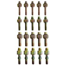Kit 20 Conexões Ar Cond Reta Oring Fêmea 6 8 10 12mm Aço