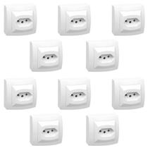 Kit 20 Conjunto Tomada 2p+t 10a 250v Sistema X Branco Pial
