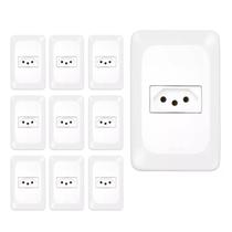 Kit 20 Conjunto Tomada 2P+T Branco pop 10a 250v 4x2 pial legrand LGX030 com placa e suporte Kit 20 Conjunto Tomada 2P+T Branco pop 10a 250v 4x2 pial legrand LGX030 com placa e suporte