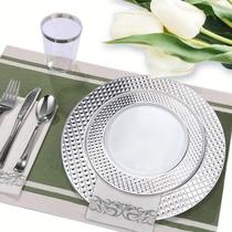 Kit 20 Convidados Copo Prato Guardanapos Descartável De Luxo Kit 20 Convidados Copo Prato Guardanapos Descartável De Luxo