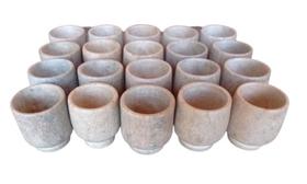 Kit 20 Copinhos em pedra sabão para cachaça, licor e vinho - Minas Pedra Sabão