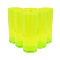 Kit 20 Copos Long Drink Colorido De Acrílico 330ml Colors Premium Alta Reutilizável Resistência