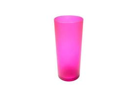 Kit 20 Copos Long Drink De Acrílico Colorido Pink 330 Ml