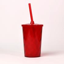 Kit 20 Copos Twister 480ml Liso Translucido com Tampa e Canudo para Personalizar