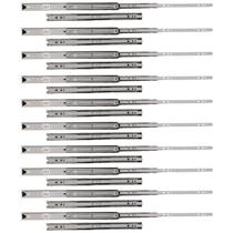 Kit 20 Corrediças Telescópicas de 35cm (14") Zincada Para Gavetas 10 Pares Kit 20 Corrediças Telescópicas de 35cm (14") Zincada Para Gavetas 10 Pares