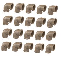 Kit 20 Cotovelo Joelho 50mm 11/2 90 Soldável Marrom Fortl Kit 20 Cotovelo Joelho 50mm 11/2 90 Soldável Marrom Fortl