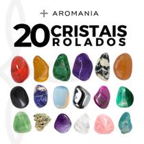 Kit 20 Cristais Rolados Pedras Naturais - Energia Equilíbrio e Positividade