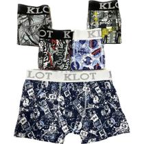 Kit 20 Cuecas Boxer Adulto Klot - Box Estampada