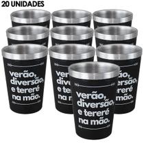 Kit 20 cuias copos termicos de aluminio nosso tereré 300ml