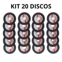 Kit 20 Discos De Corte De Resina Circular Lixa Esmerilhadeira PowerGrip 76mm