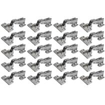 Kit 20 Dobradiça 35Mm Curva Pistão Amortecedor Calço Slideon