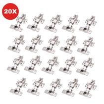 Kit 20 Dobradiças Reta Com Amortecedor Para Armários 35mm Kit 20 Dobradiças Reta Com Amortecedor Para Armários 35mm