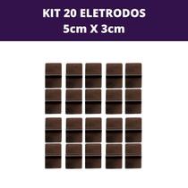 Kit 20 Eletrodo de Silicone Condutivo 5cm x 3cm - Ibramed