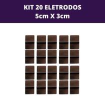 Kit 20 Eletrodo de Silicone Condutivo 5cm x 3cm