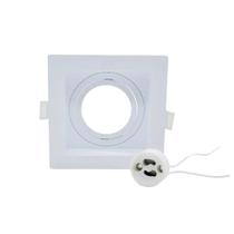 Kit 20 Embutidos Dicroica Quadrado Recuado Branco Kit 20 Embutidos Dicroica Quadrado Recuado Branco